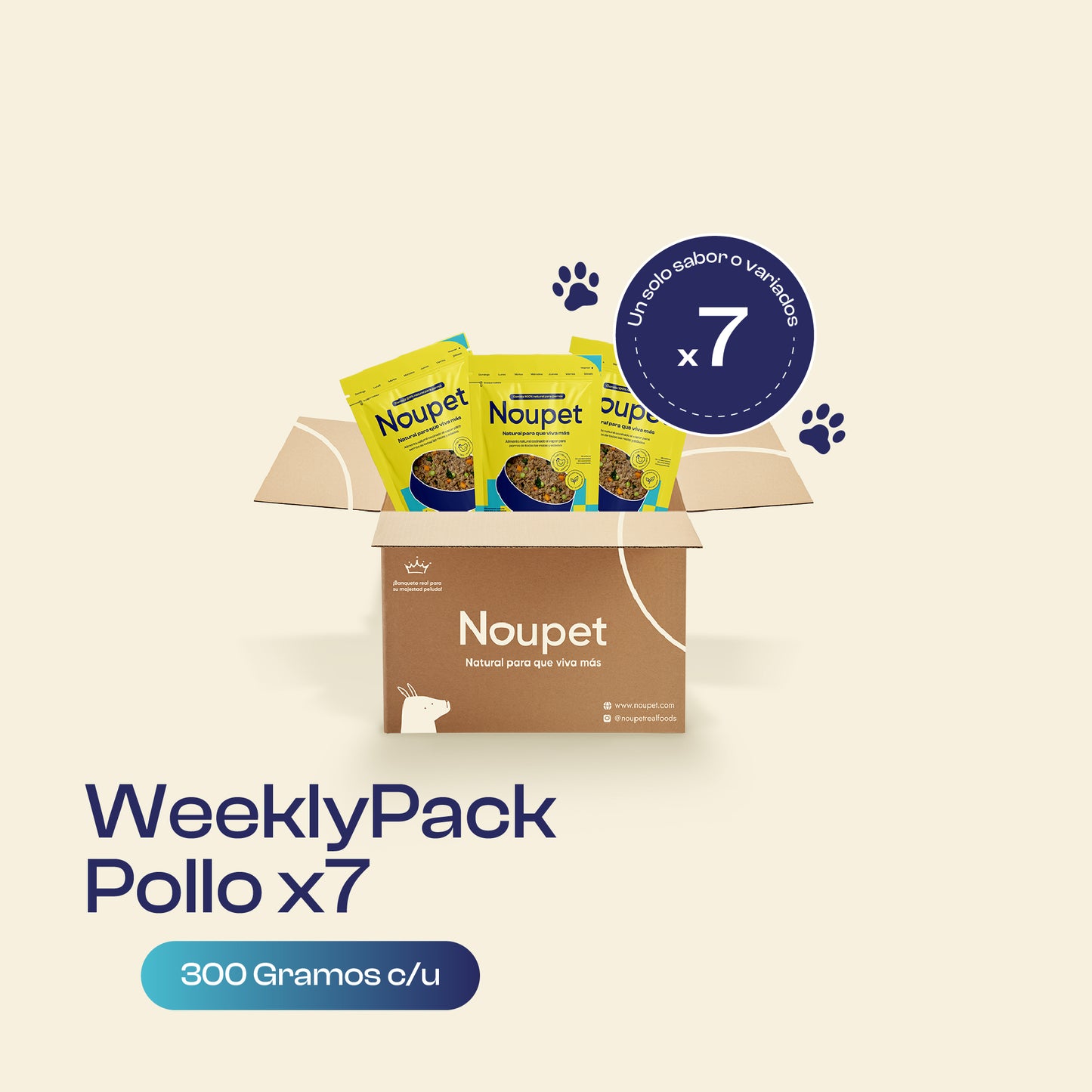 WeeklyPack Noupet 7x 300g