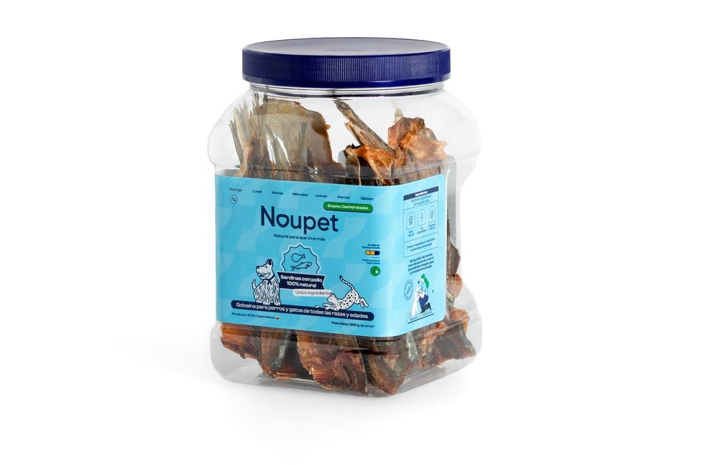 Sardinas con Pollo deshidratadas 100% natural Noupet