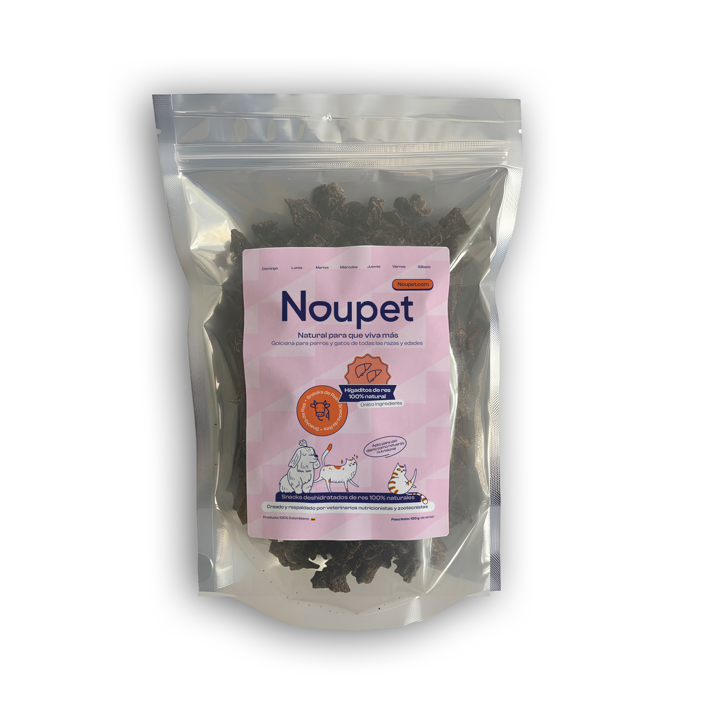 Higaditos de Res Deshidratados 100% naturales Noupet