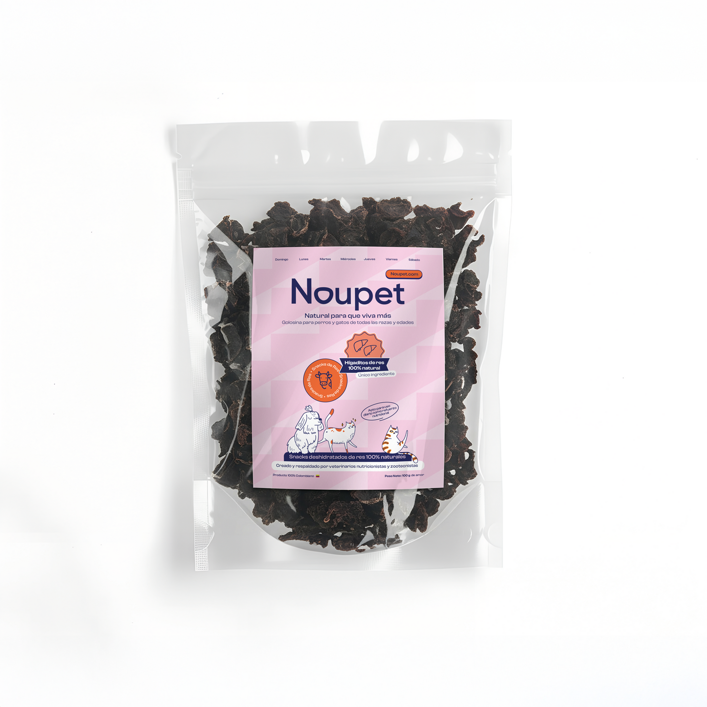 Corazón de Res Deshidratado de Premios o Snacks - Noupet