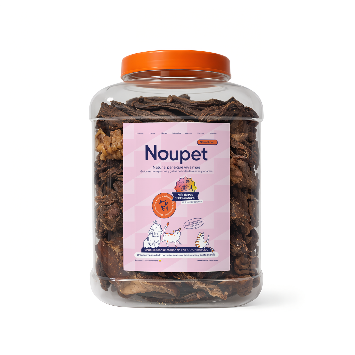 Mix de Res Deshidratados- premios o snacks Noupet