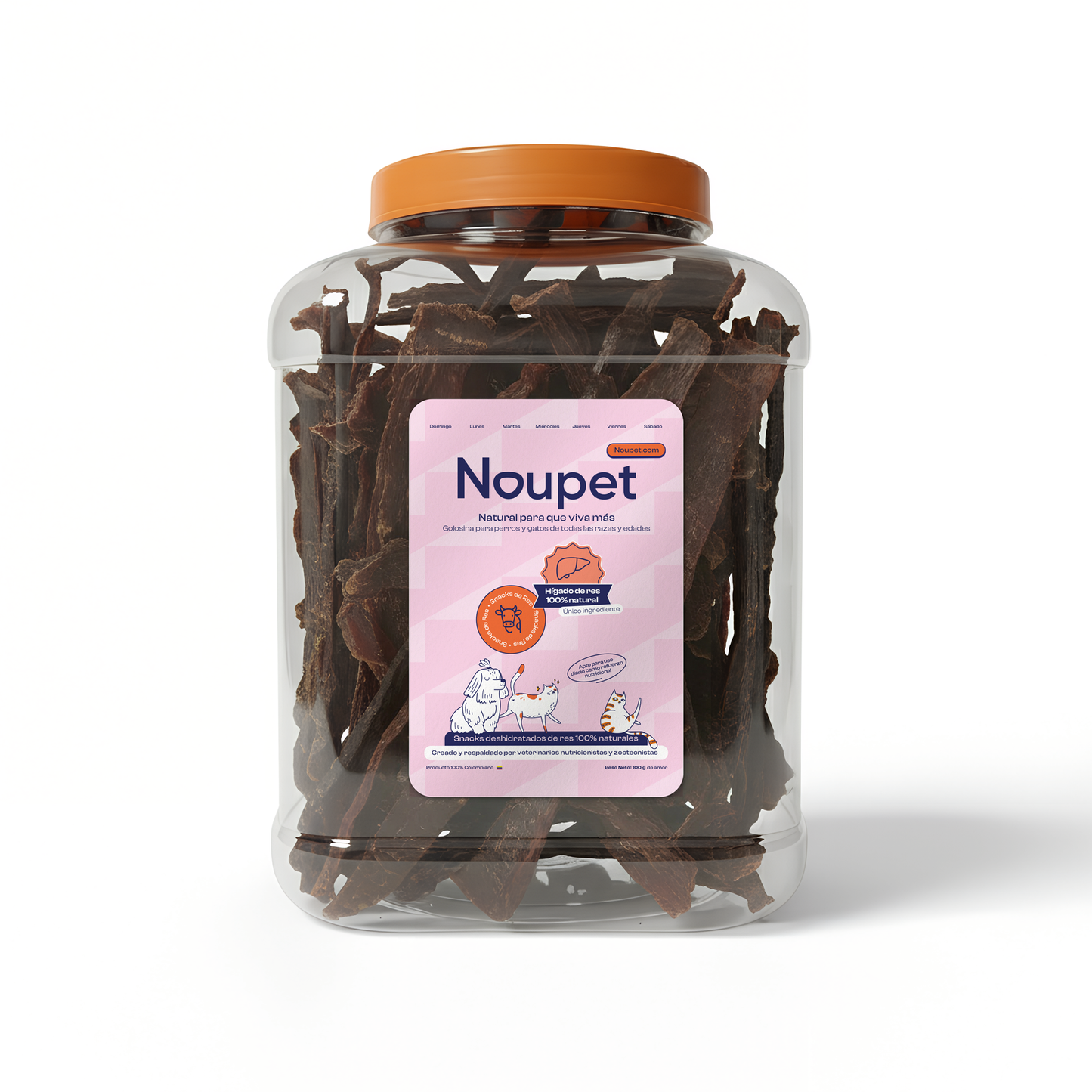 Hígado de Res Deshidratado de Premios o Snacks- Noupet