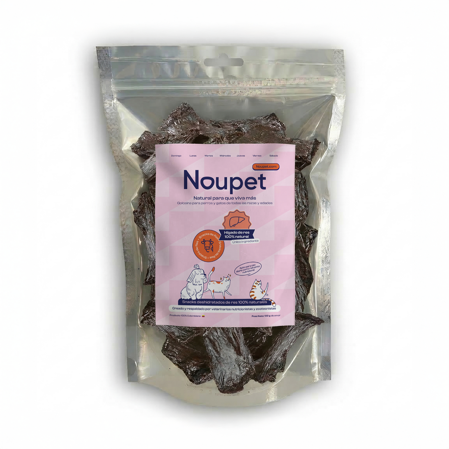 Hígado de Res deshidratado 100% natural Noupet