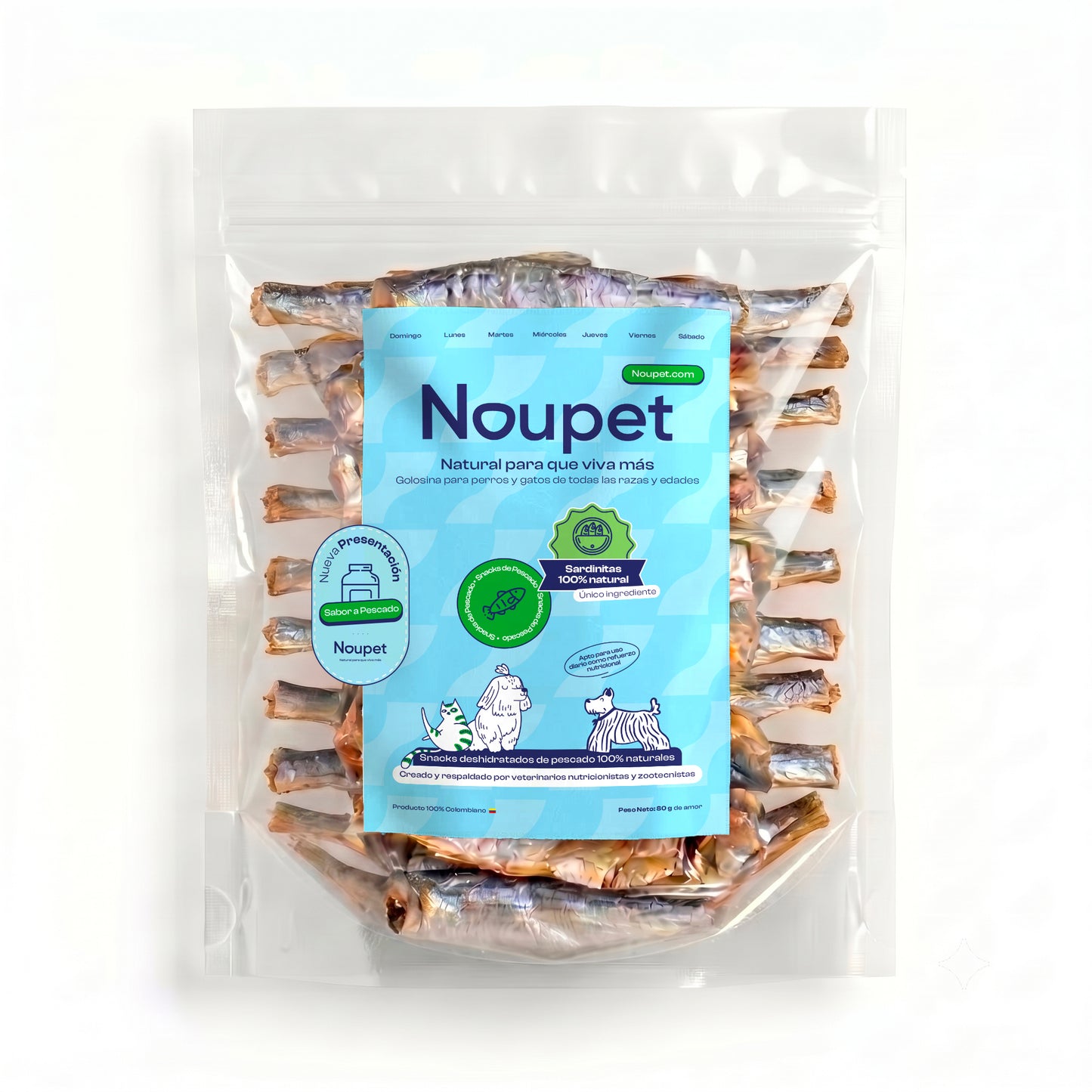 Sardinas Deshidratadas 100% natural Noupet