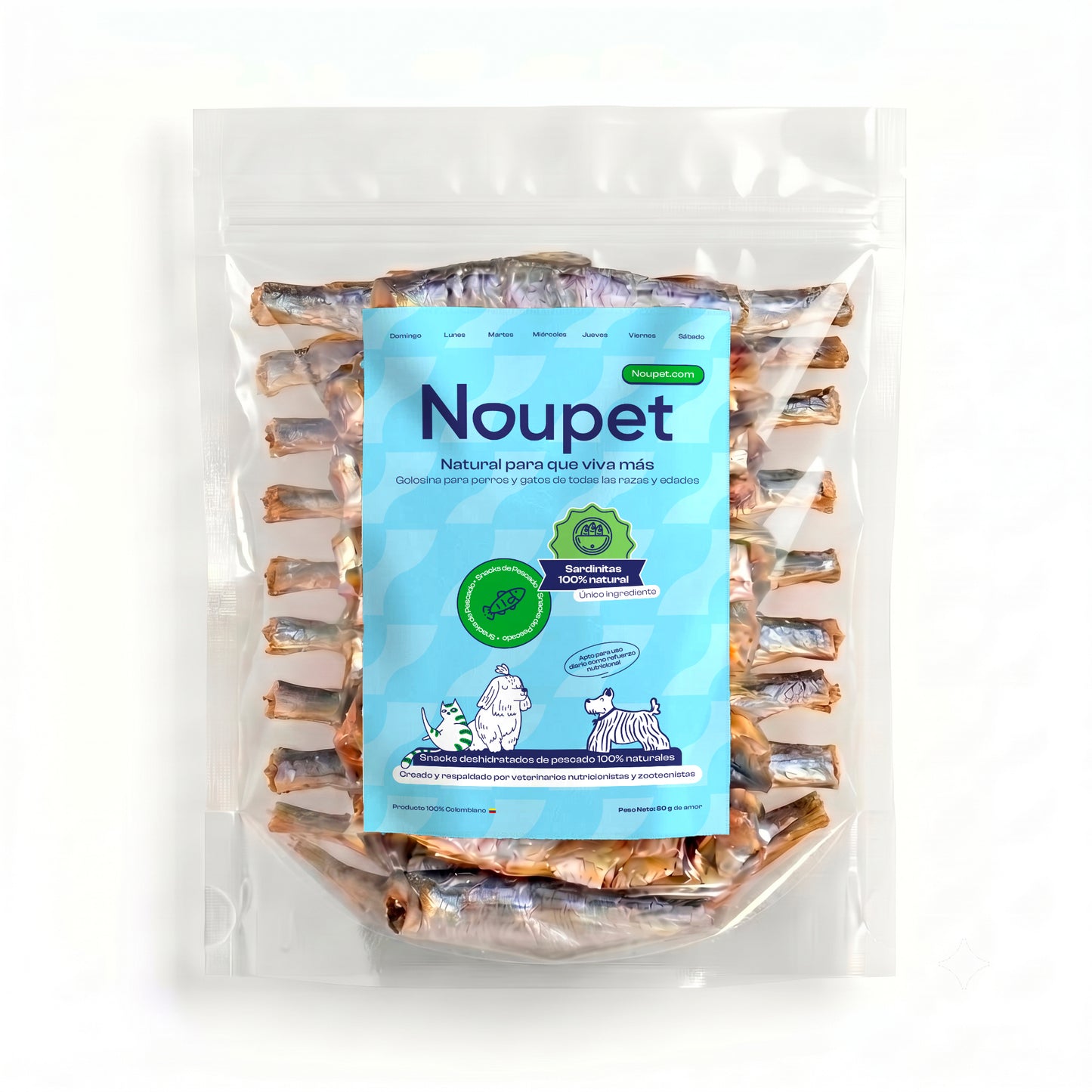 Sardinas Deshidratadas 100% natural Noupet
