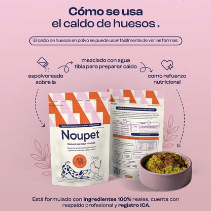 Caldo de Huesos de Res en Polvo 300g- Noupet