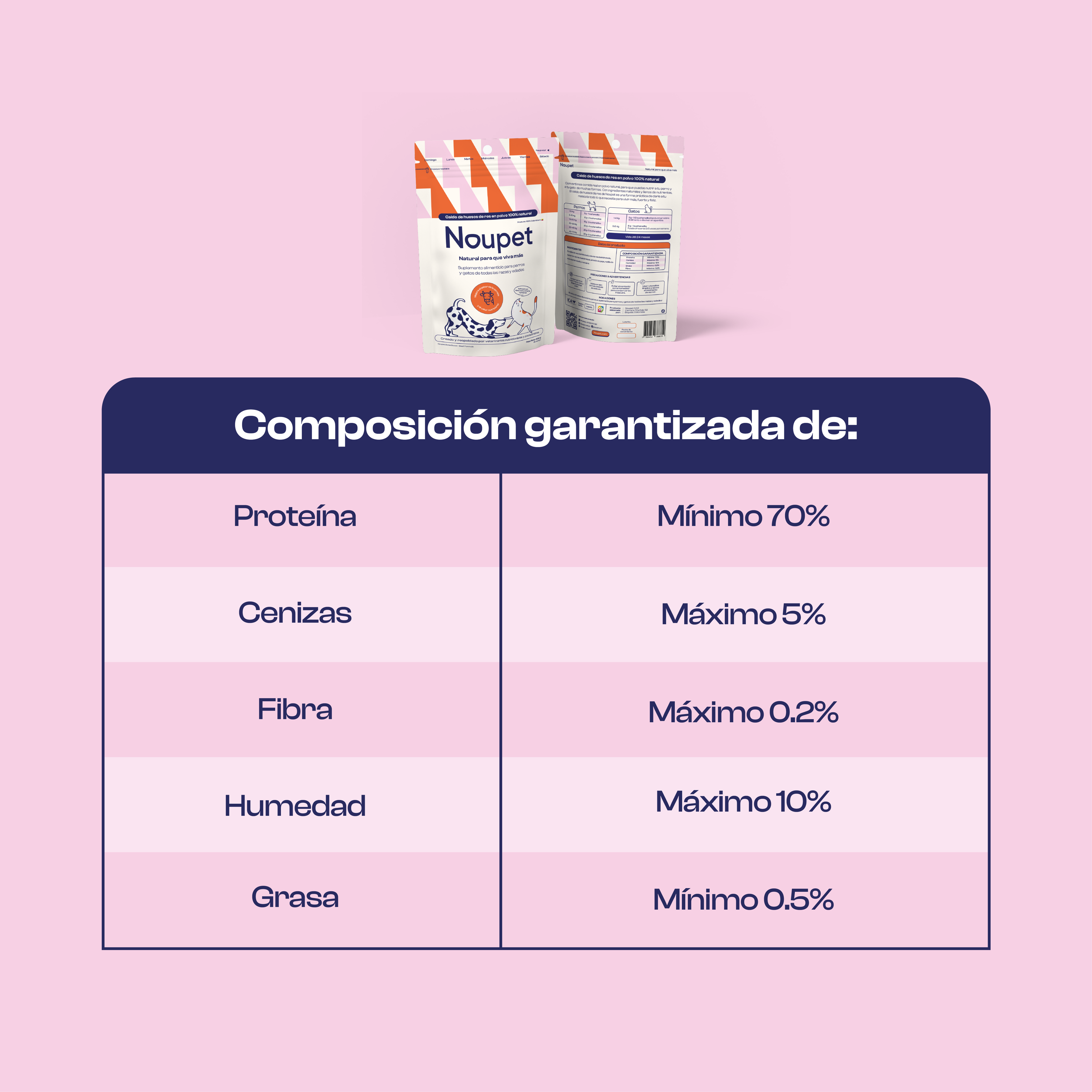Caldo de Huesos de Res en Polvo 300 g- Noupet