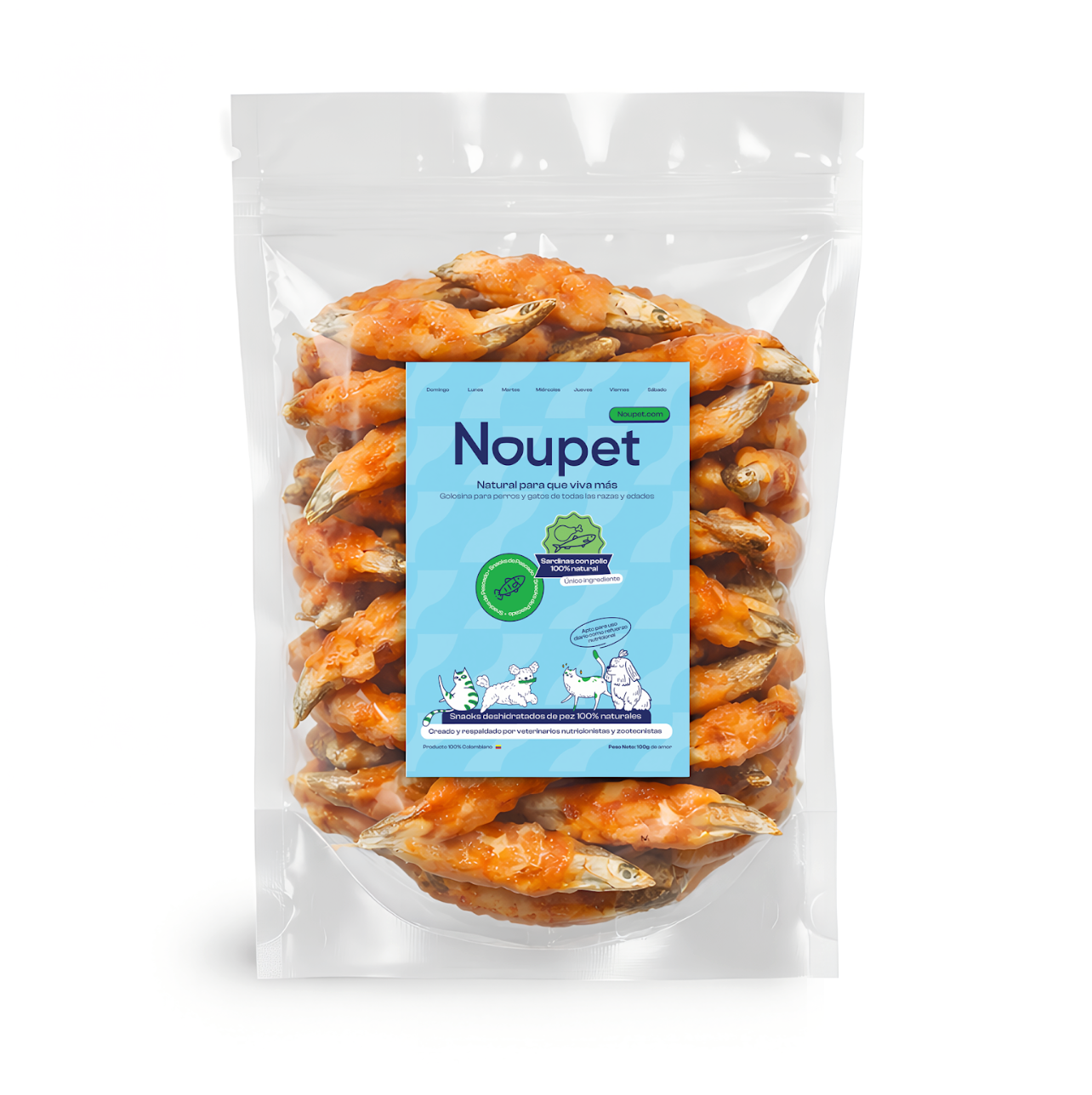 Sardinítas con Pollo deshidratadas Noupet
