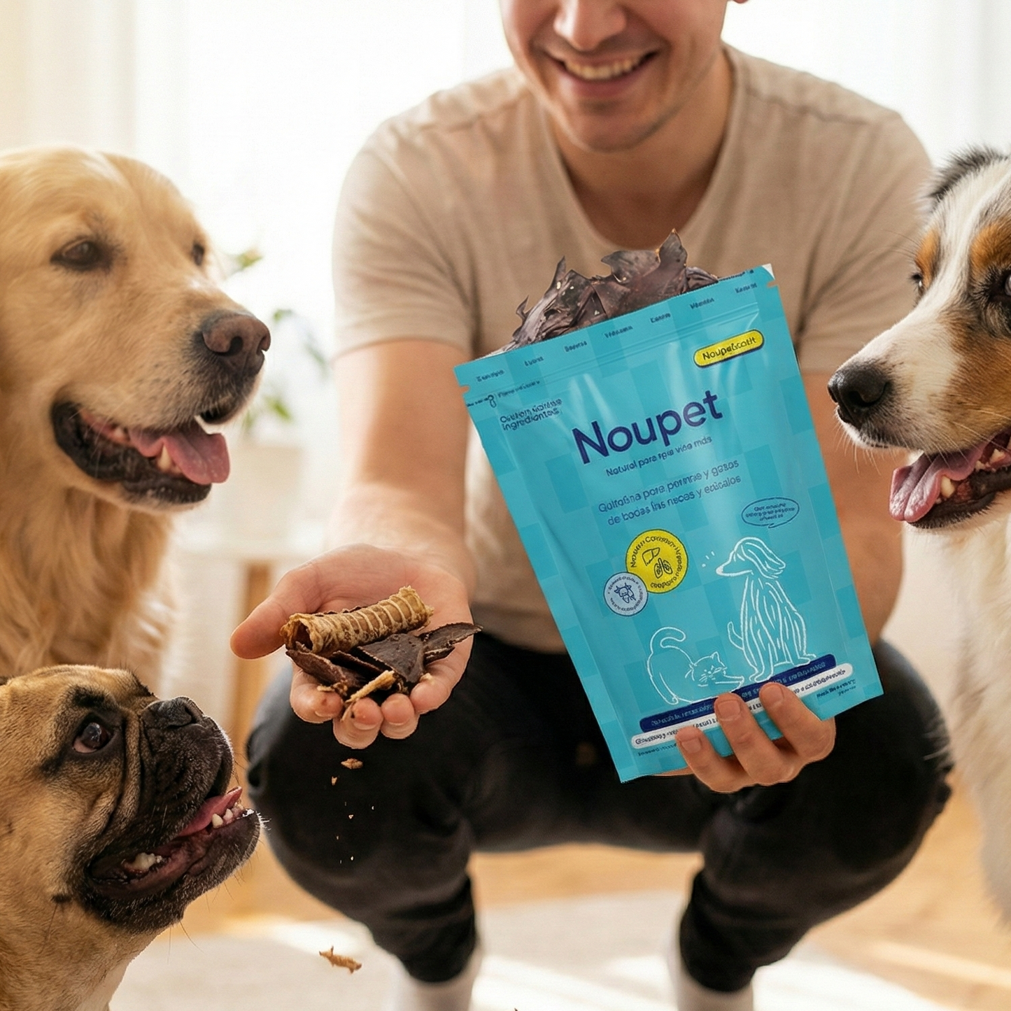 Mix de Res Deshidratados- premios o snacks Noupet