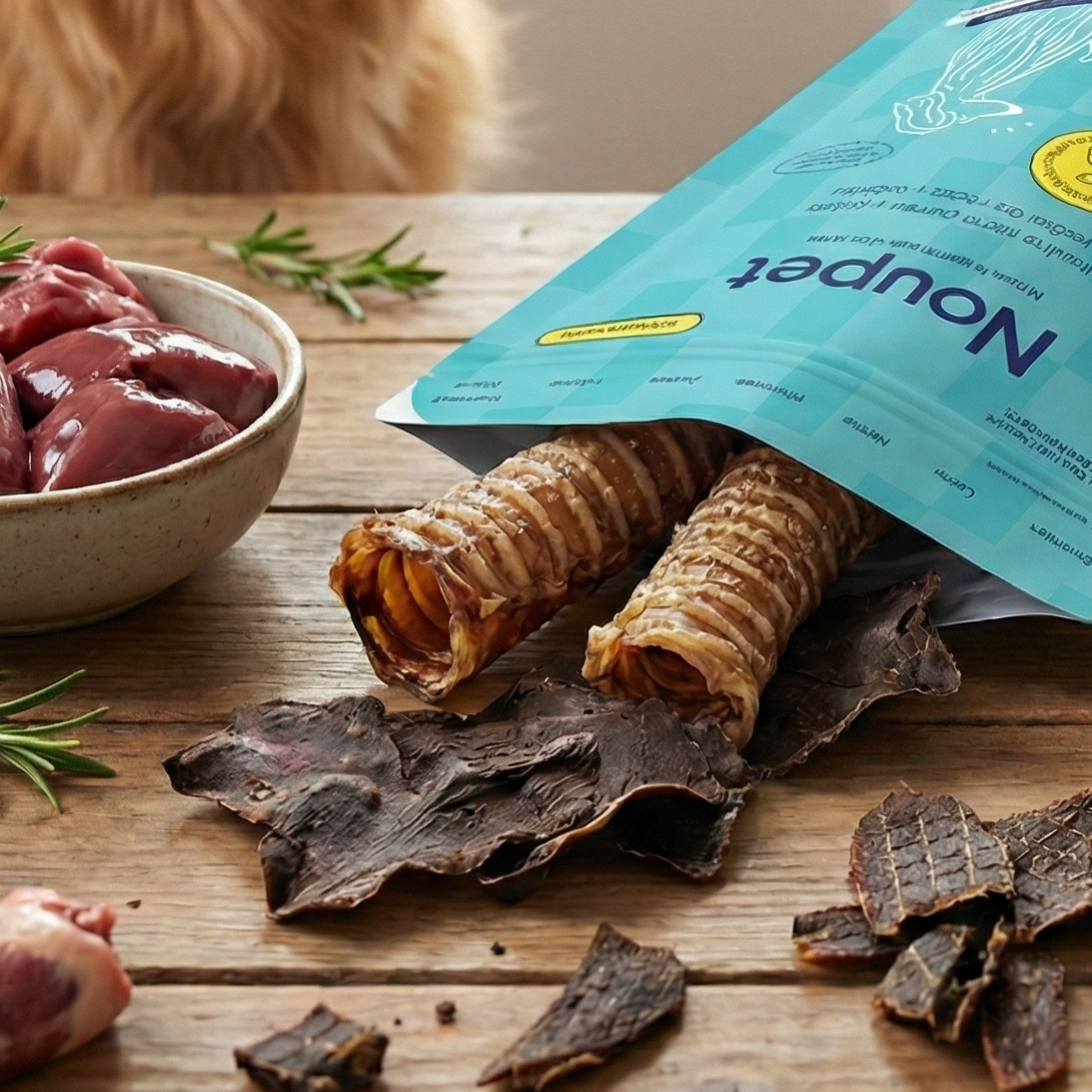 Mix de Res Deshidratados- premios o snacks Noupet