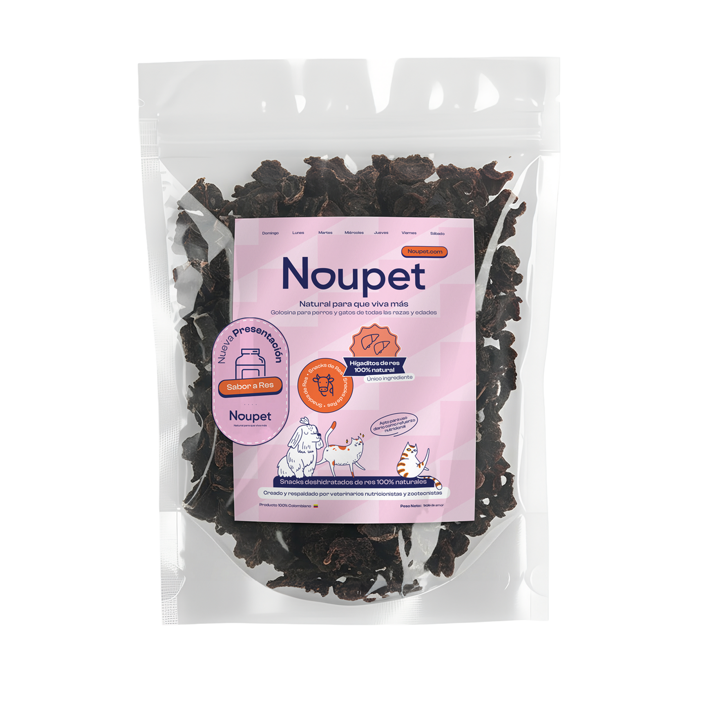 Higaditos de Res Deshidratados 100% naturales Noupet