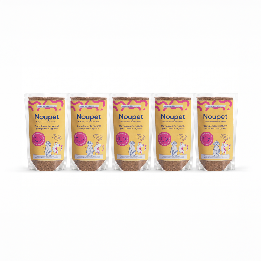 Pack de 5 Sazonadores de Cerdo 90g- Noupet