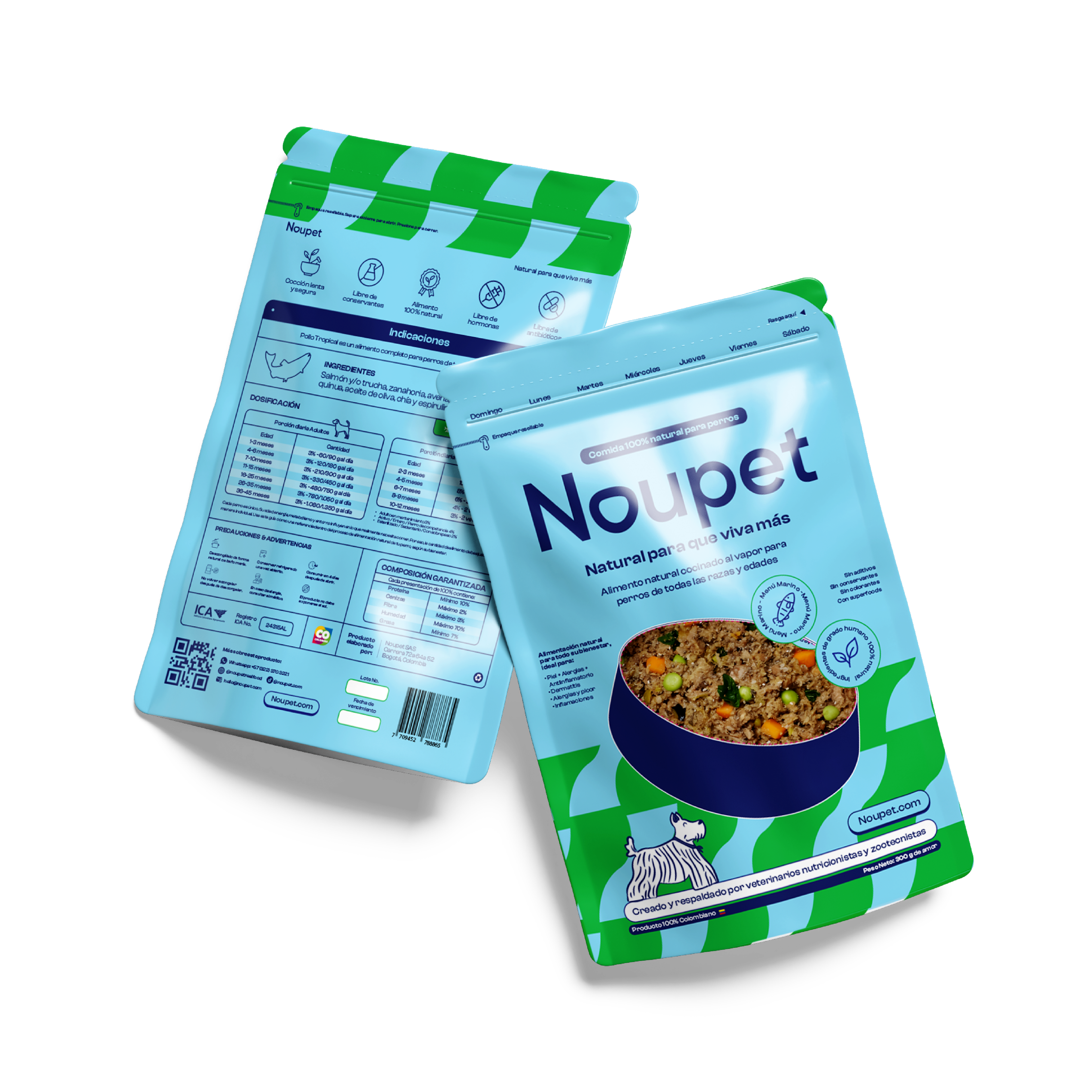 Menú Marino 300 g- Alimento Natural cocinado Noupet