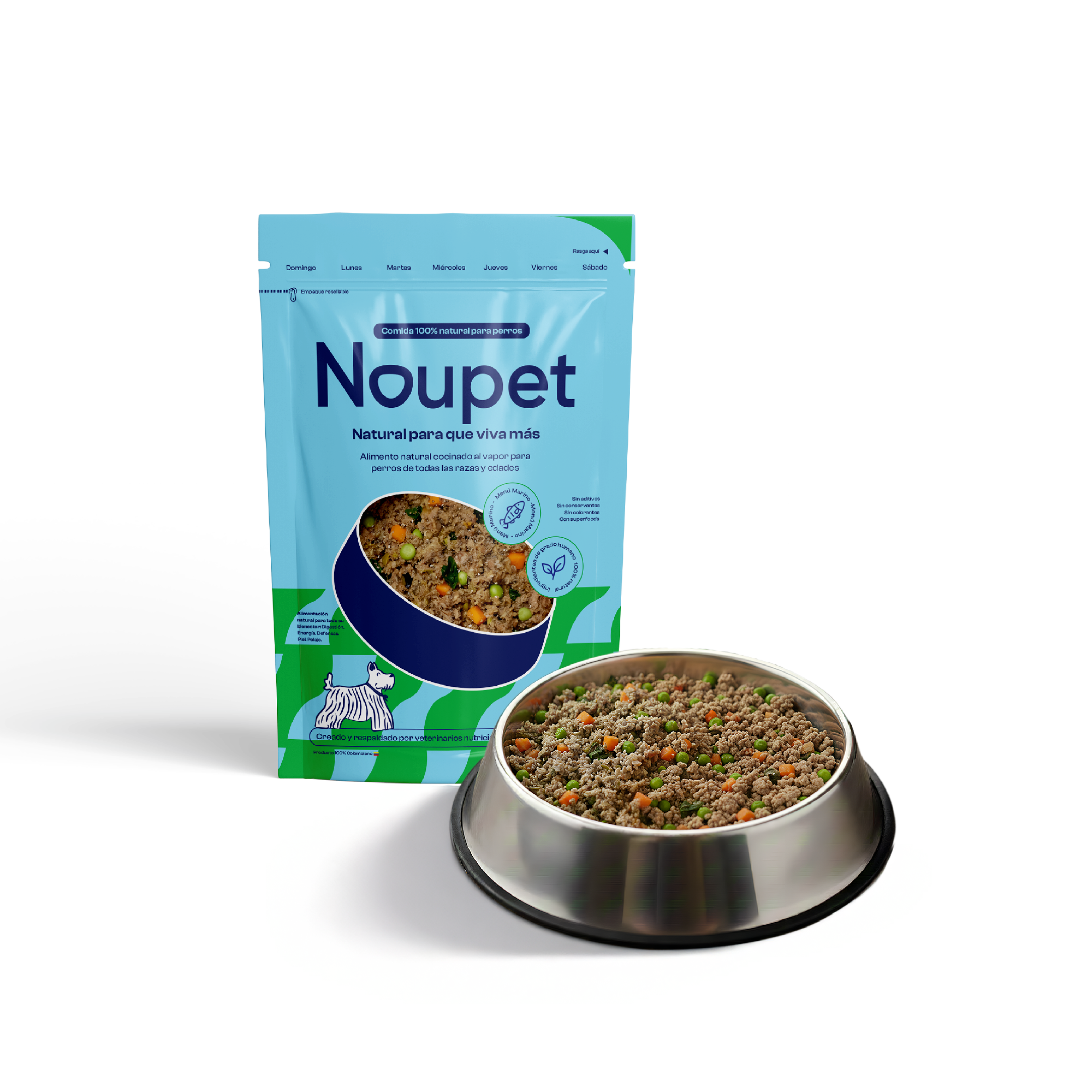 Menú Marino 300 g- Alimento Natural cocinado Noupet