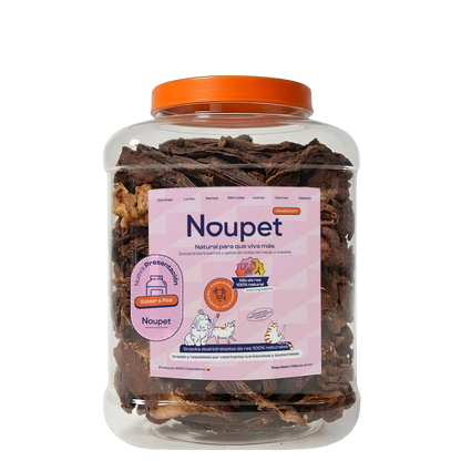 Mix de Res deshidratados (corazón, tráquea, hígado, pulmón) 100% natural Noupet