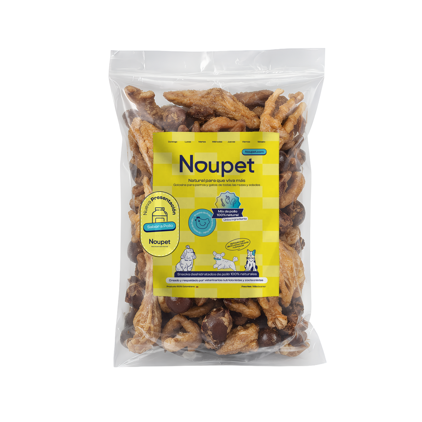 Mix de pollo deshidratado 100% natural Noupet