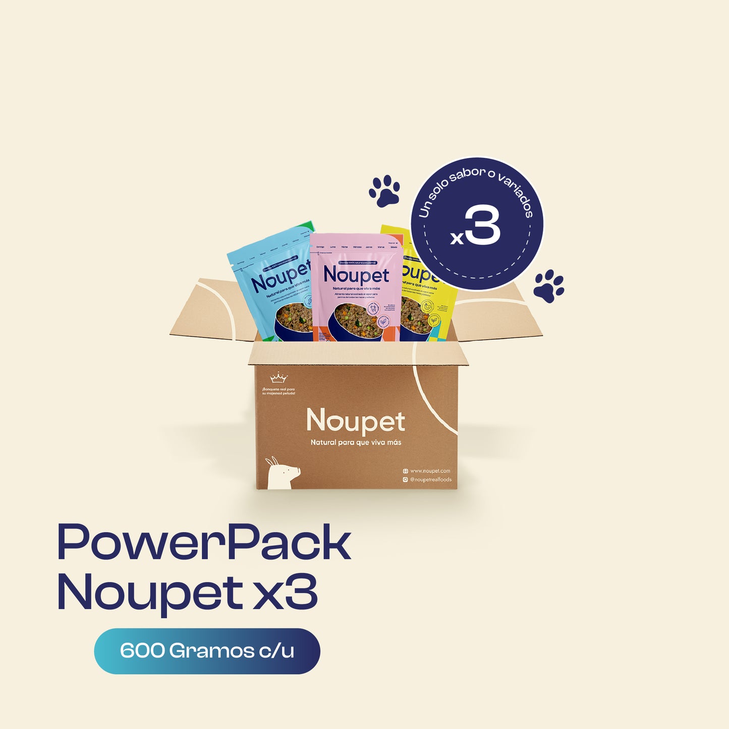 PowerPack Noupet 3x 600g