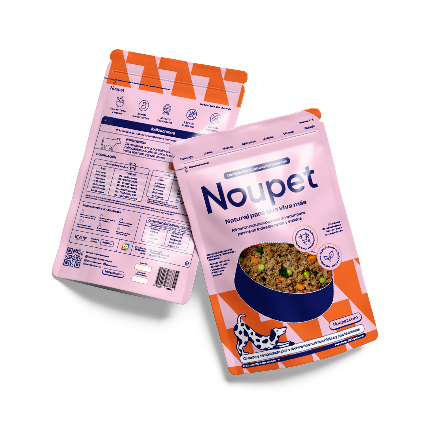 Fiesta de Res con Vegetales Alimento Natural cocinado Noupet