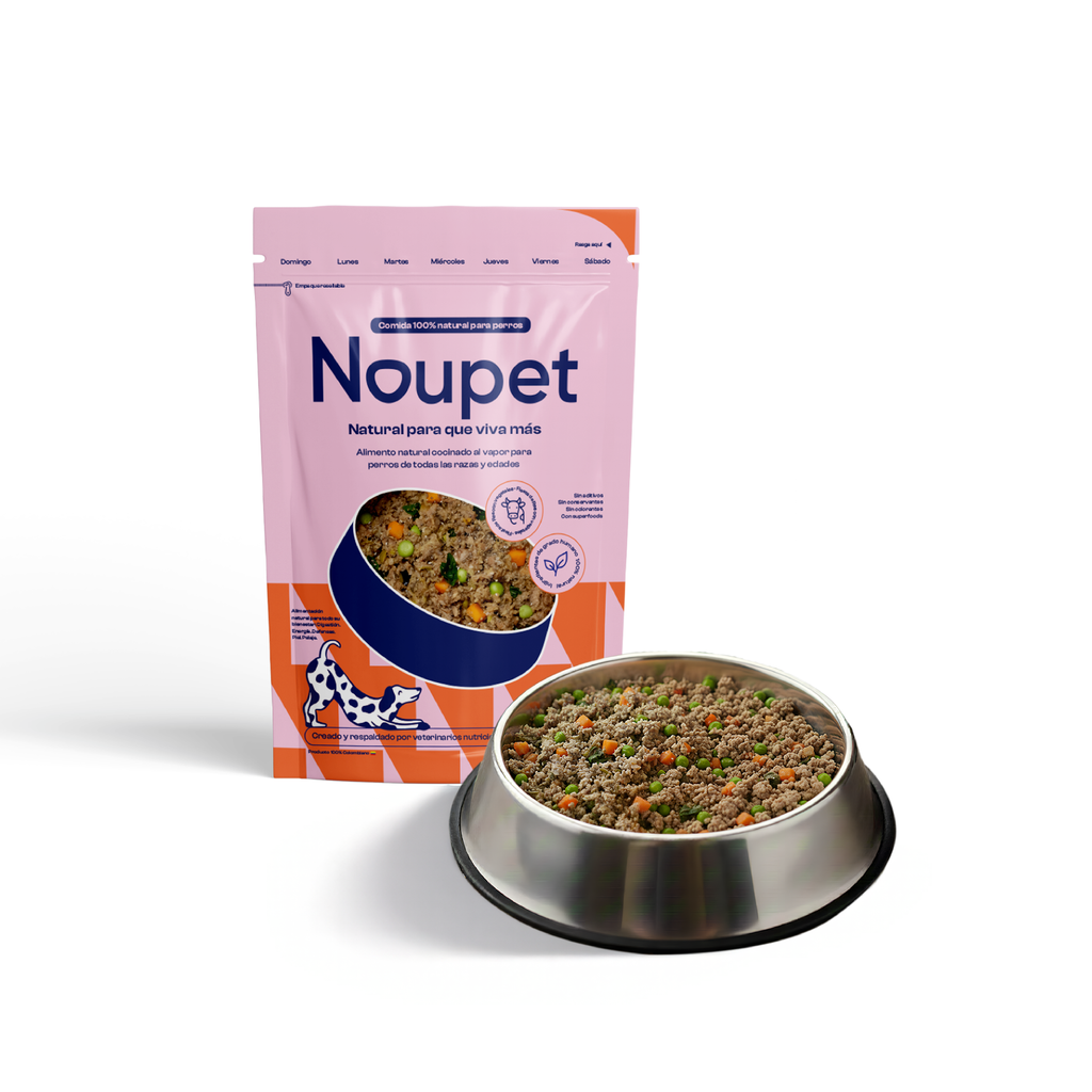 Fiesta de Res con Vegetales 300 g- Alimento Natural cocinado Noupet