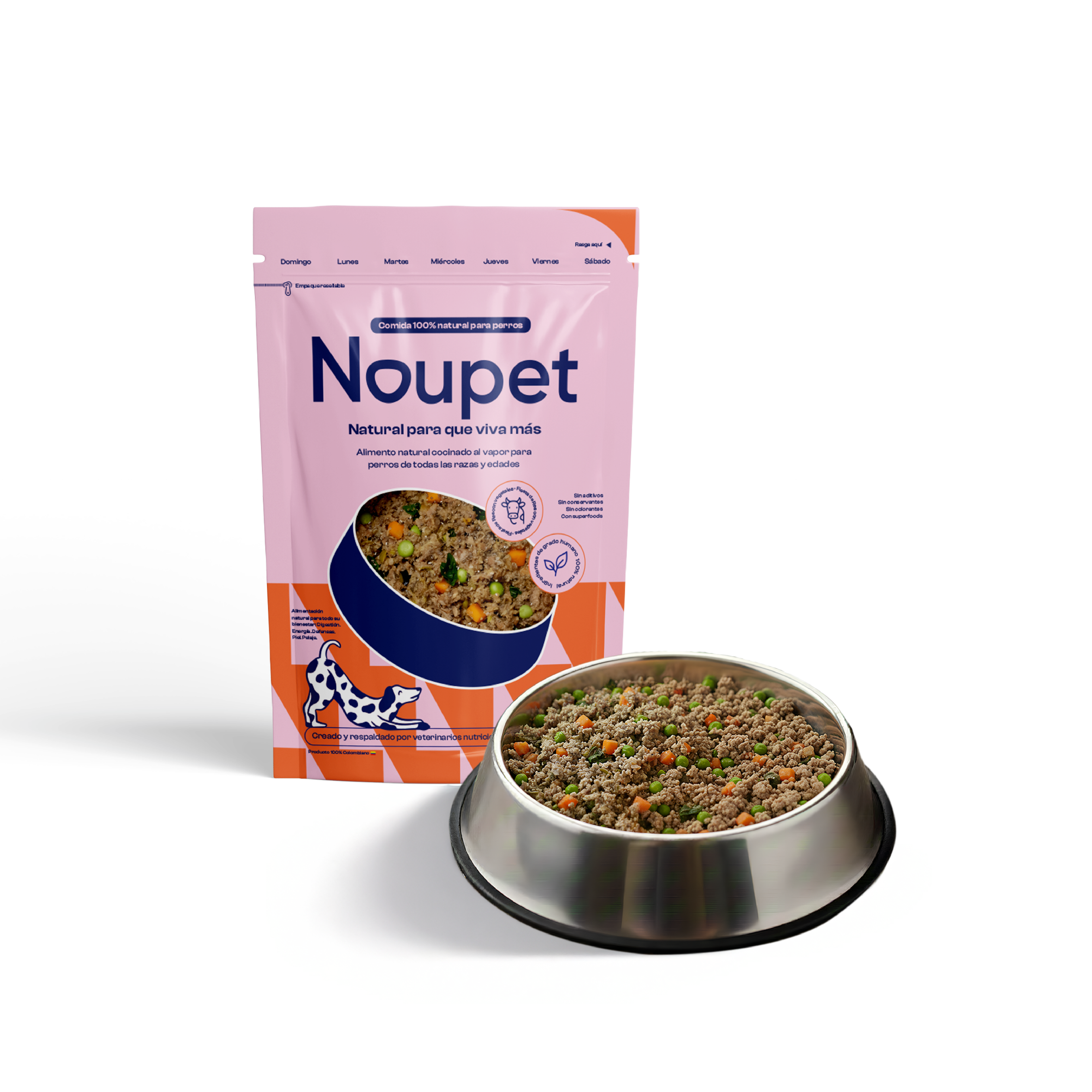 Fiesta de Res con Vegetales 600 g- Alimento Natural cocinado Noupet