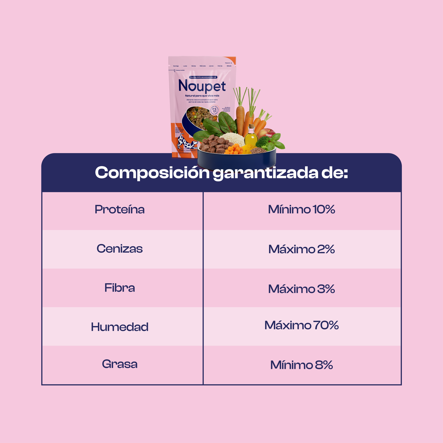 Fiesta de Res con Vegetales Alimento Natural cocinado Noupet