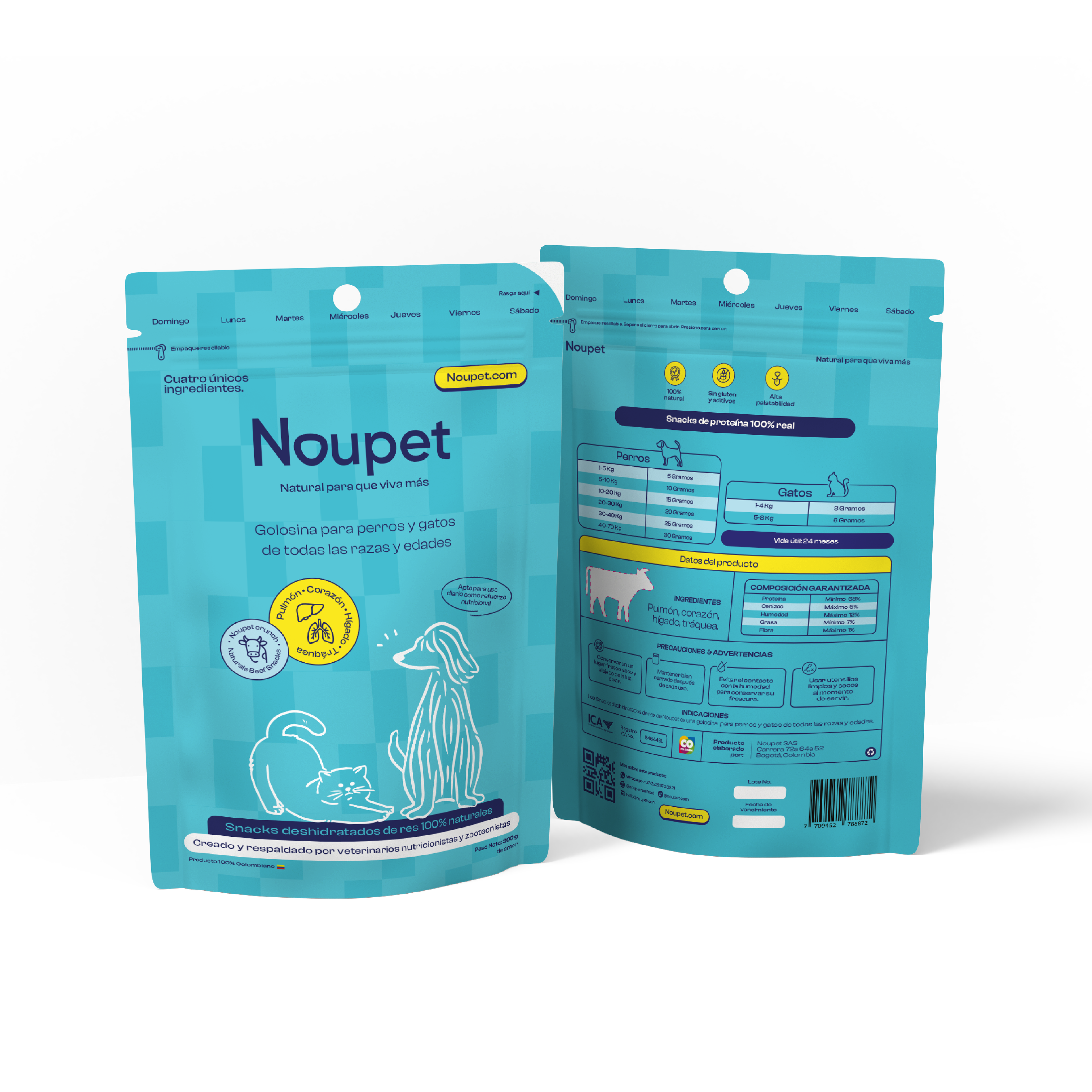 Snacks Mix de Res Deshidratados 120 g- Noupet