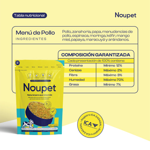 Pollo Tropical Alimento Natural cocinado Noupet