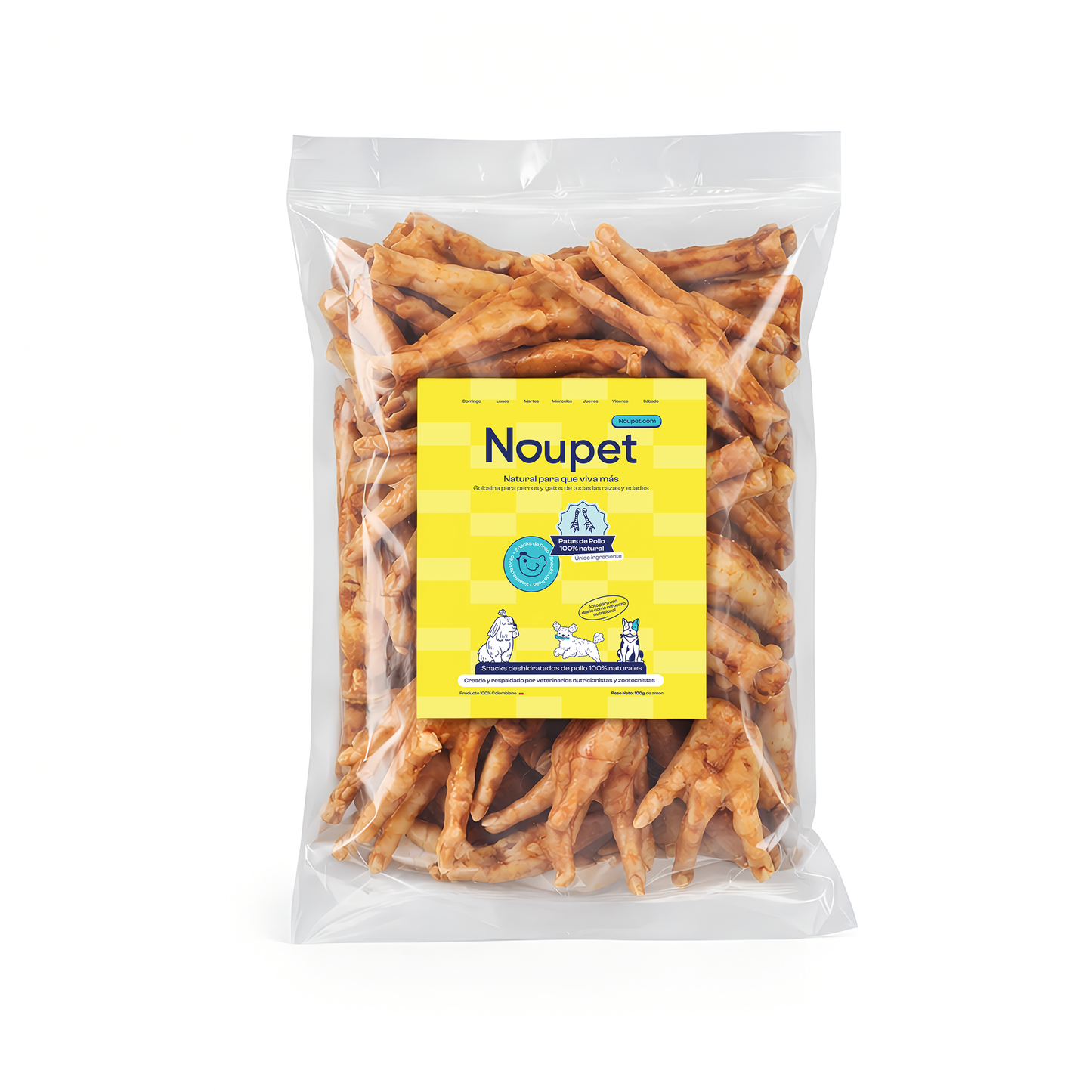 Patas de Pollo deshidratadas 100% natural Noupet